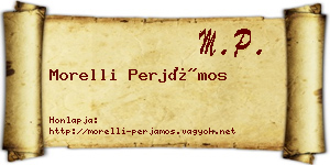 Morelli Perjámos névjegykártya